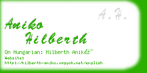 aniko hilberth business card